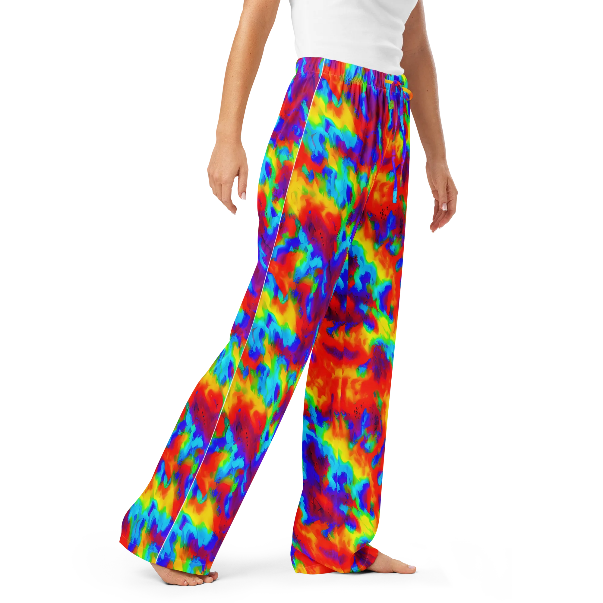 Flame Spectrum on Women's Pajama Pants — Right Front