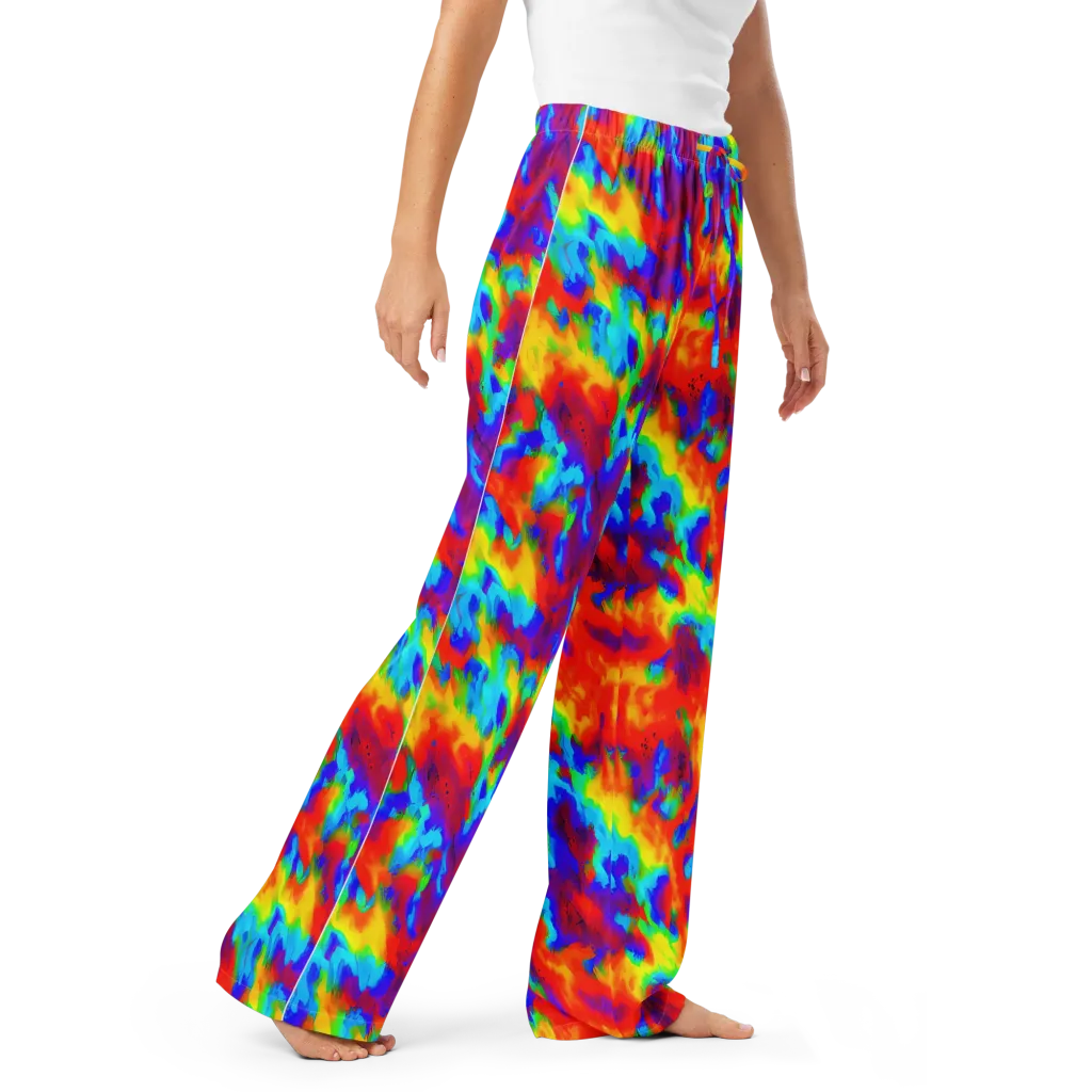 Flame Spectrum on Women's Pajama Pants — Right Front