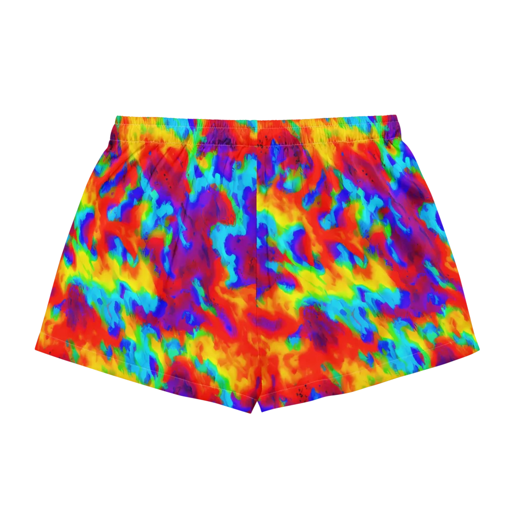 Flame Spectrum on Women's Pajama Shorts — Back