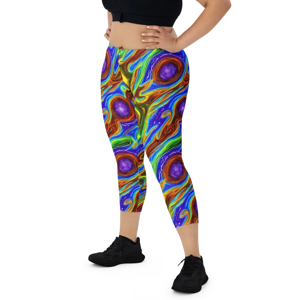 Saturated Orbit on Capri Leggings — Front