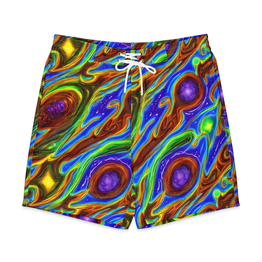Saturated Orbit on Men's Board Shorts — Front