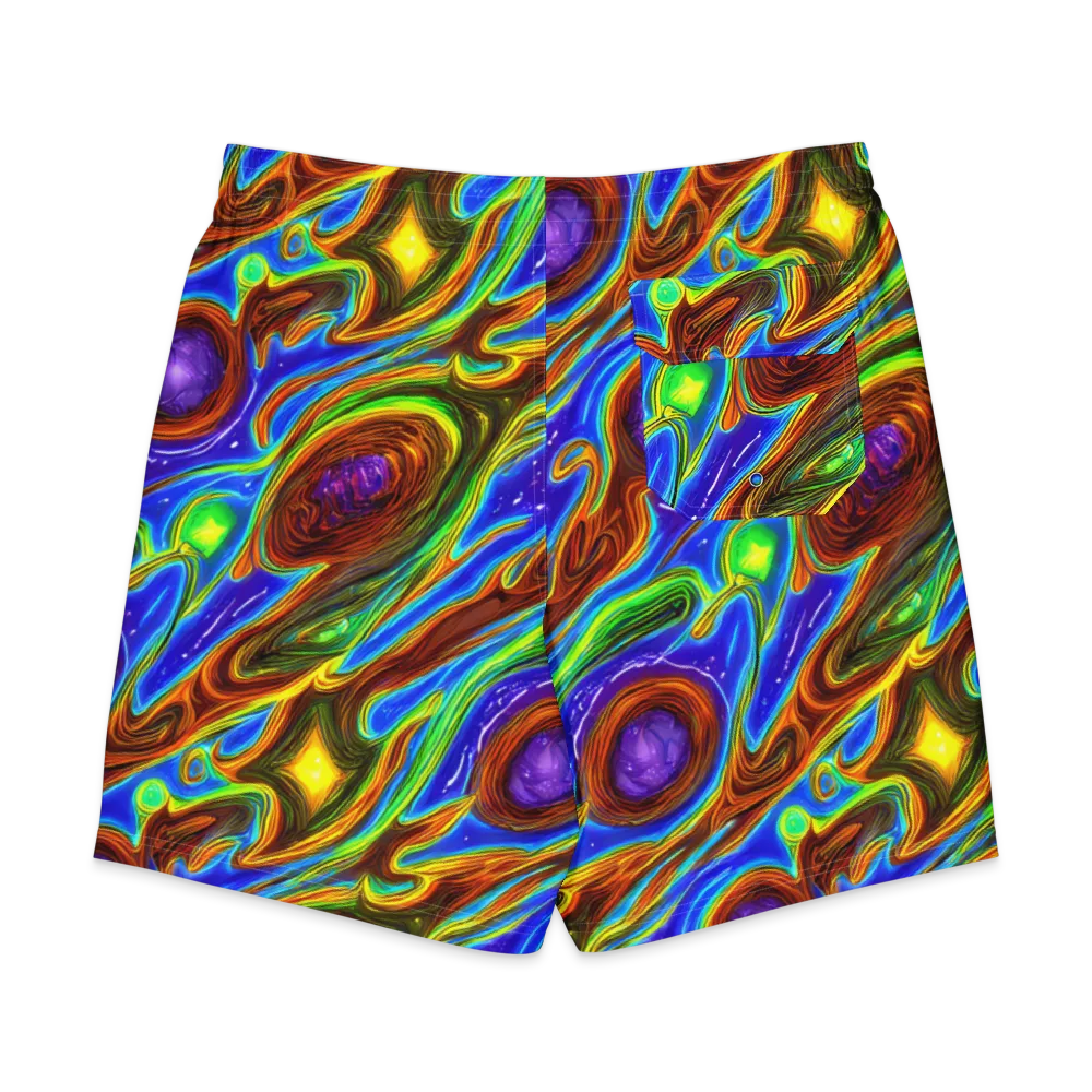 Saturated Orbit on Men's Board Shorts — Back
