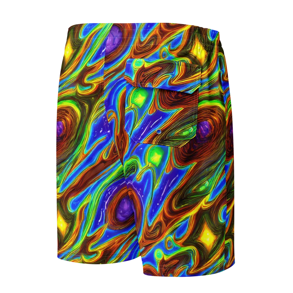 Saturated Orbit on Men's Board Shorts — Back