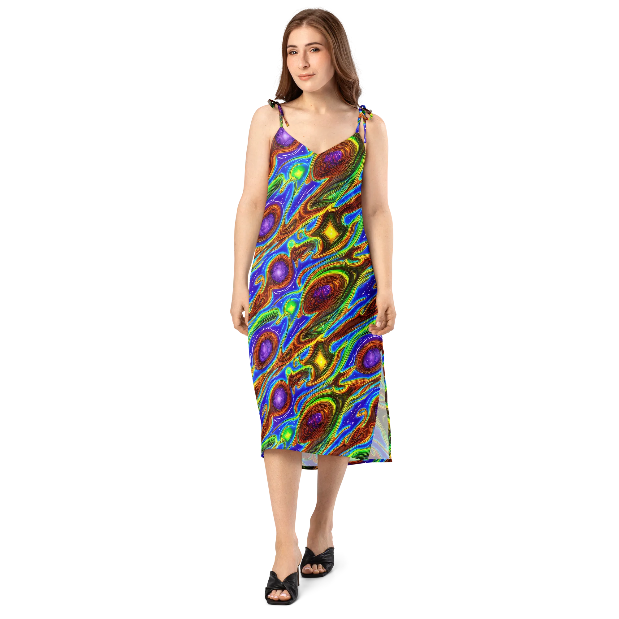 Saturated Orbit on Slip Dress — Front