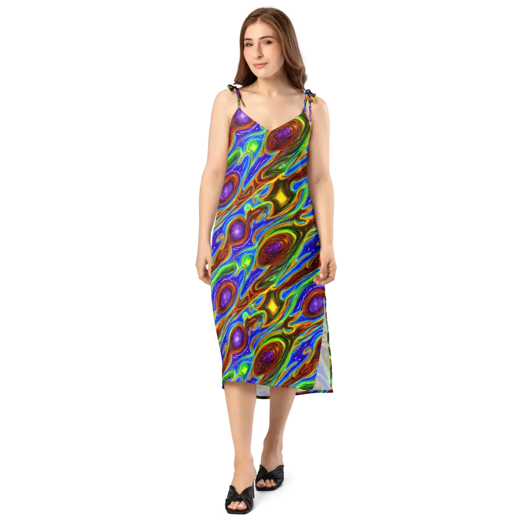Saturated Orbit on Slip Dress — Front