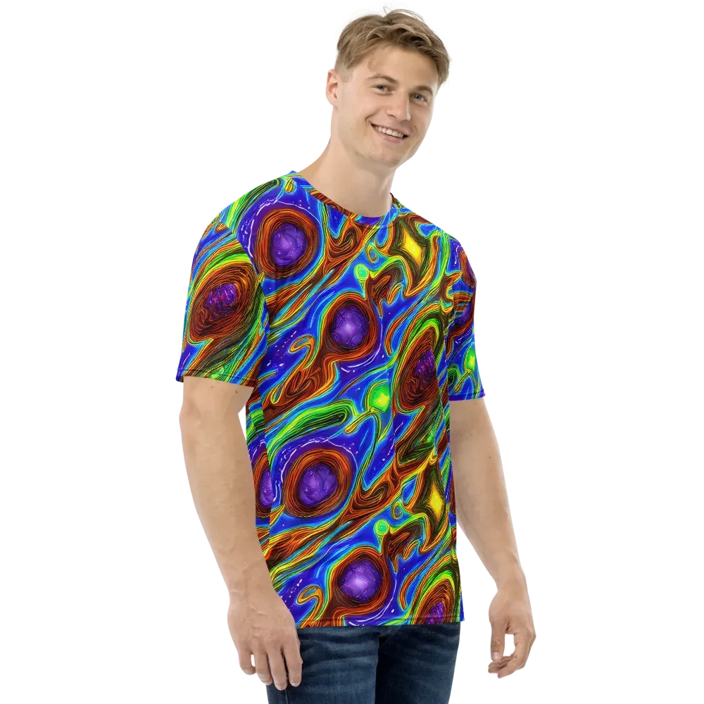 Saturated Orbit on Men's Crew Neck T-Shirt — Right