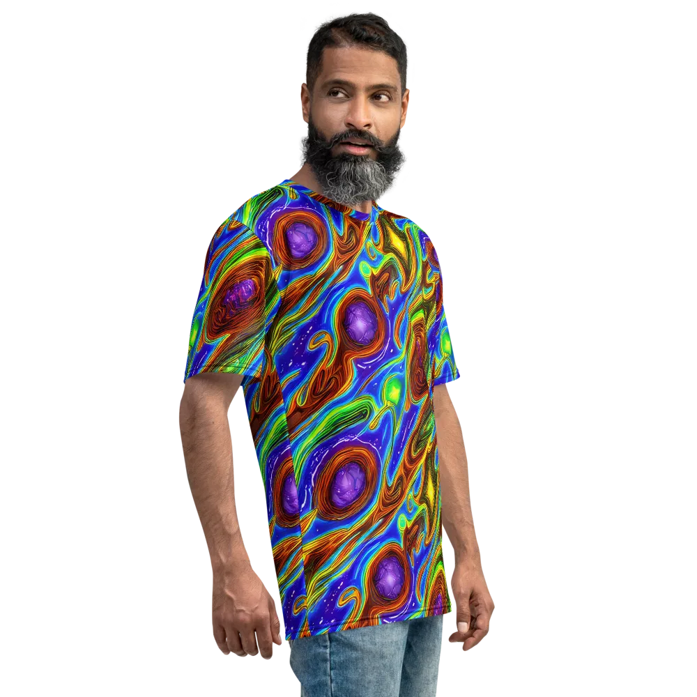 Saturated Orbit on Men's Crew Neck T-Shirt — Right