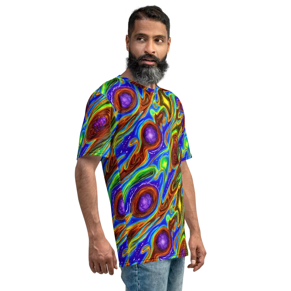 Saturated Orbit on Men's Crew Neck T-Shirt — Right