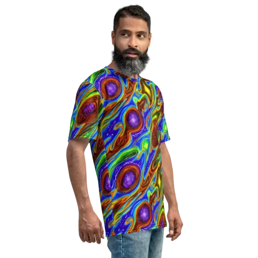 Saturated Orbit on a Men's Crew Neck T-Shirt