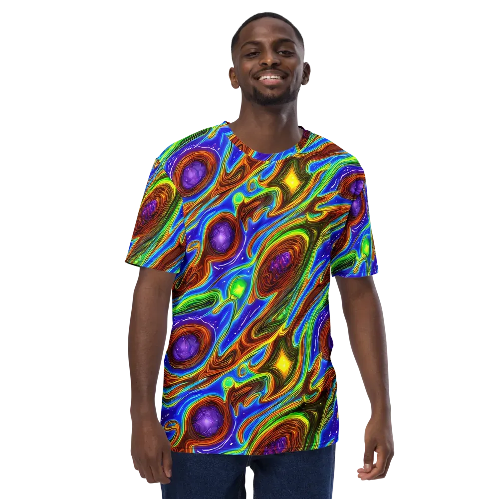 Saturated Orbit on Men's Crew Neck T-Shirt — Front