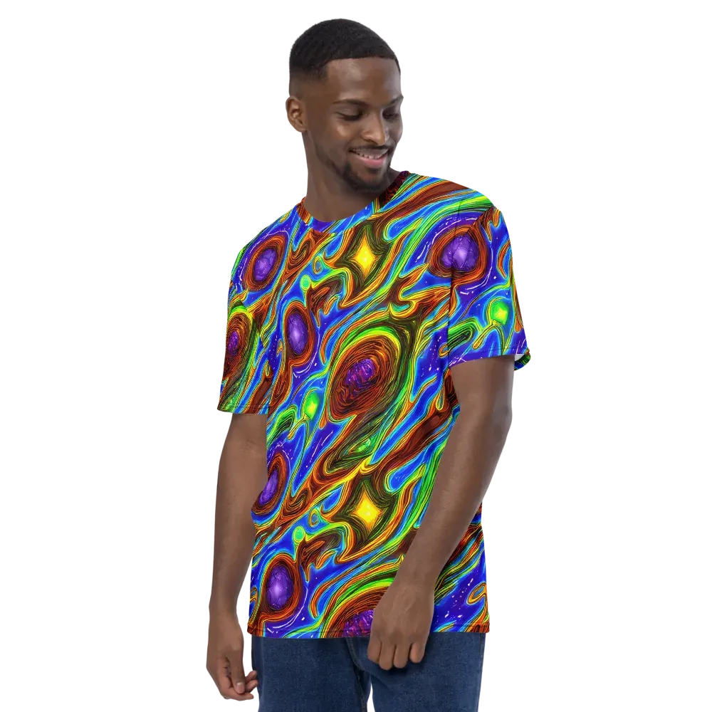 Saturated Orbit on Men's Crew Neck T-Shirt — Left