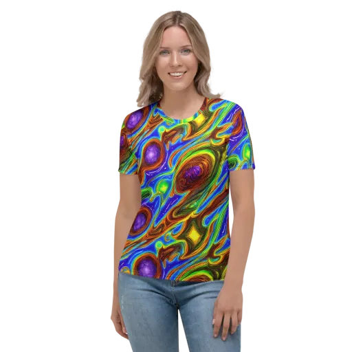 Saturated Orbit on a Women's Crew Neck T-Shirt