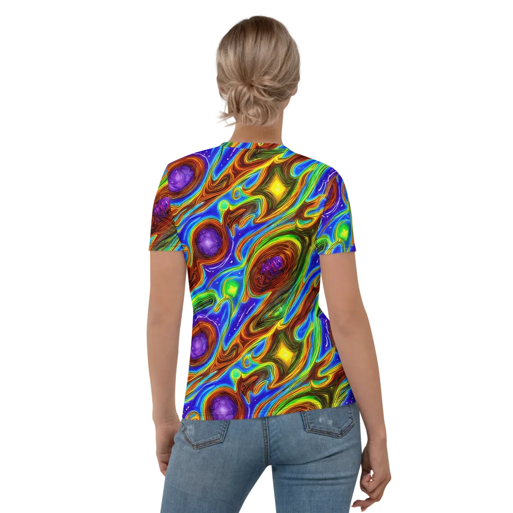 Saturated Orbit on Women's Crew Neck T-Shirt — Back