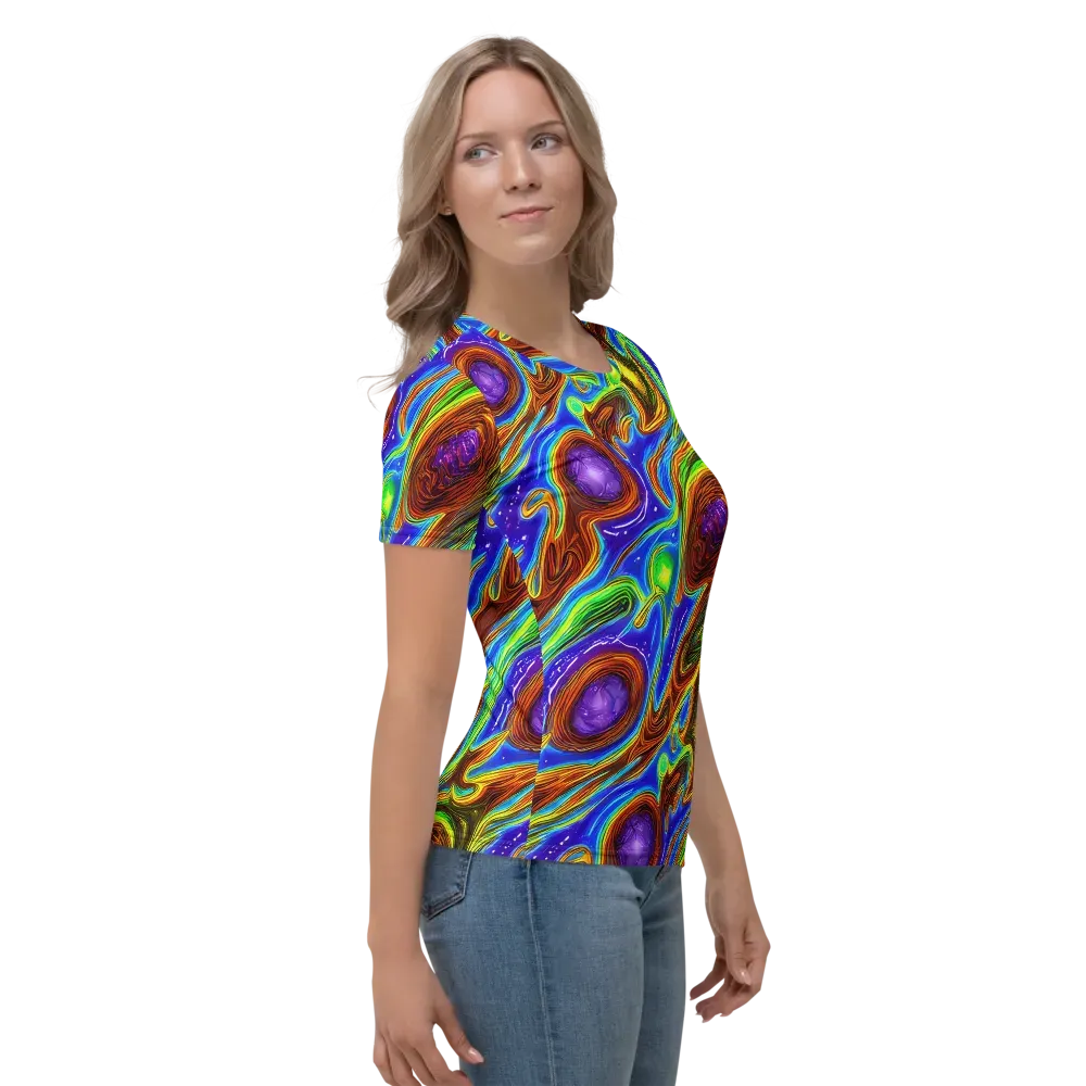 Saturated Orbit on Women's Crew Neck T-Shirt — Right