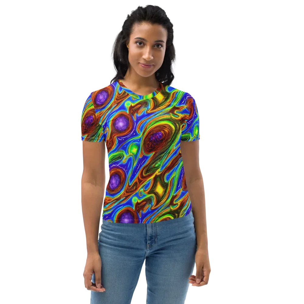 Saturated Orbit on Women's Crew Neck T-Shirt — Front