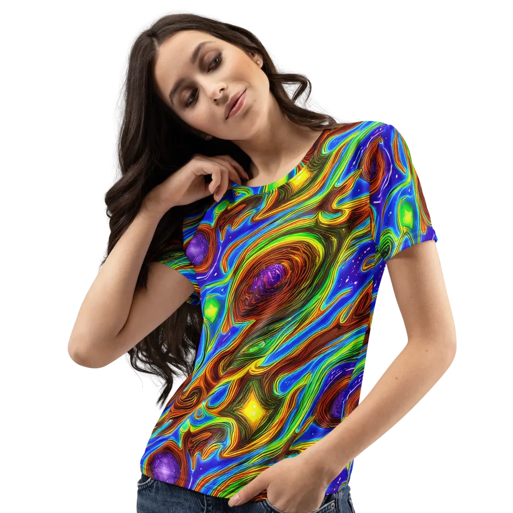 Saturated Orbit on Women's Crew Neck T-Shirt — Left Front