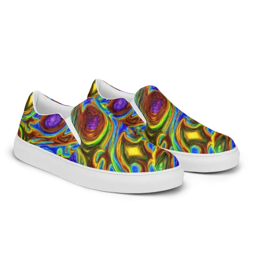 Saturated Orbit on a Men's Slip-On Canvas Shoes
