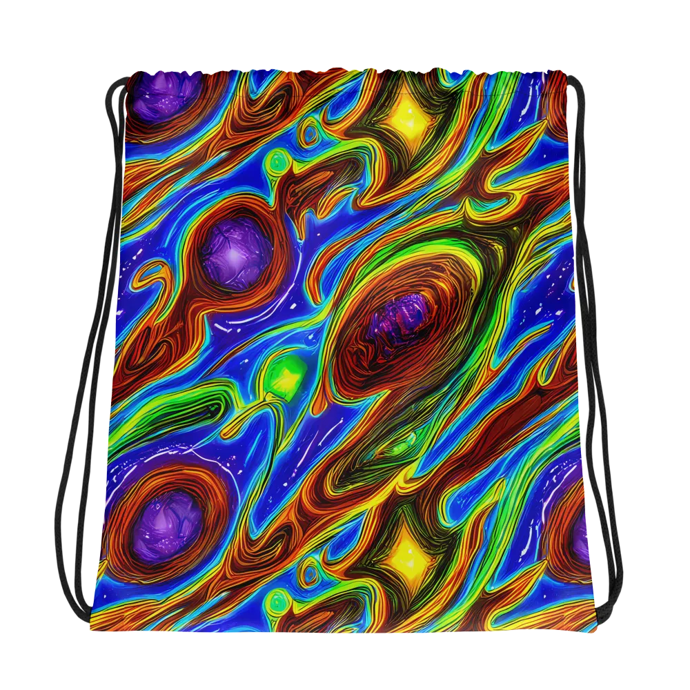 Saturated Orbit on Drawstring Bag — Photo