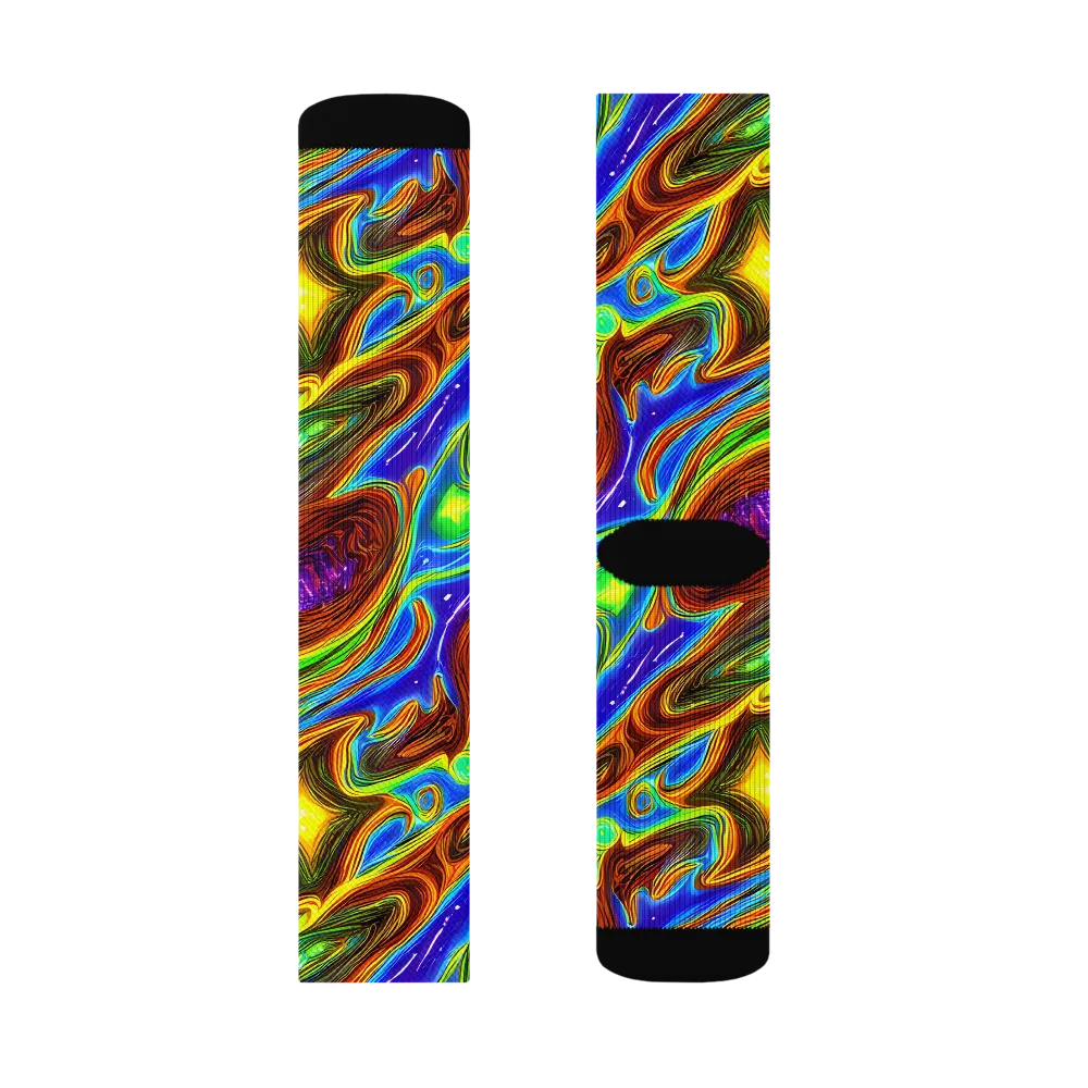 Saturated Orbit on Socks — Left Sock