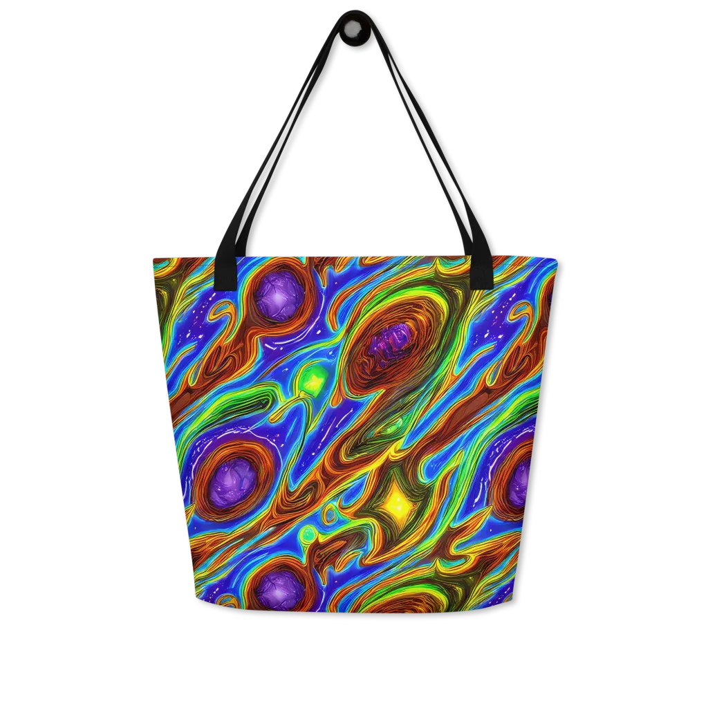 Saturated Orbit on Large Tote Bag W/ Pocket — Front
