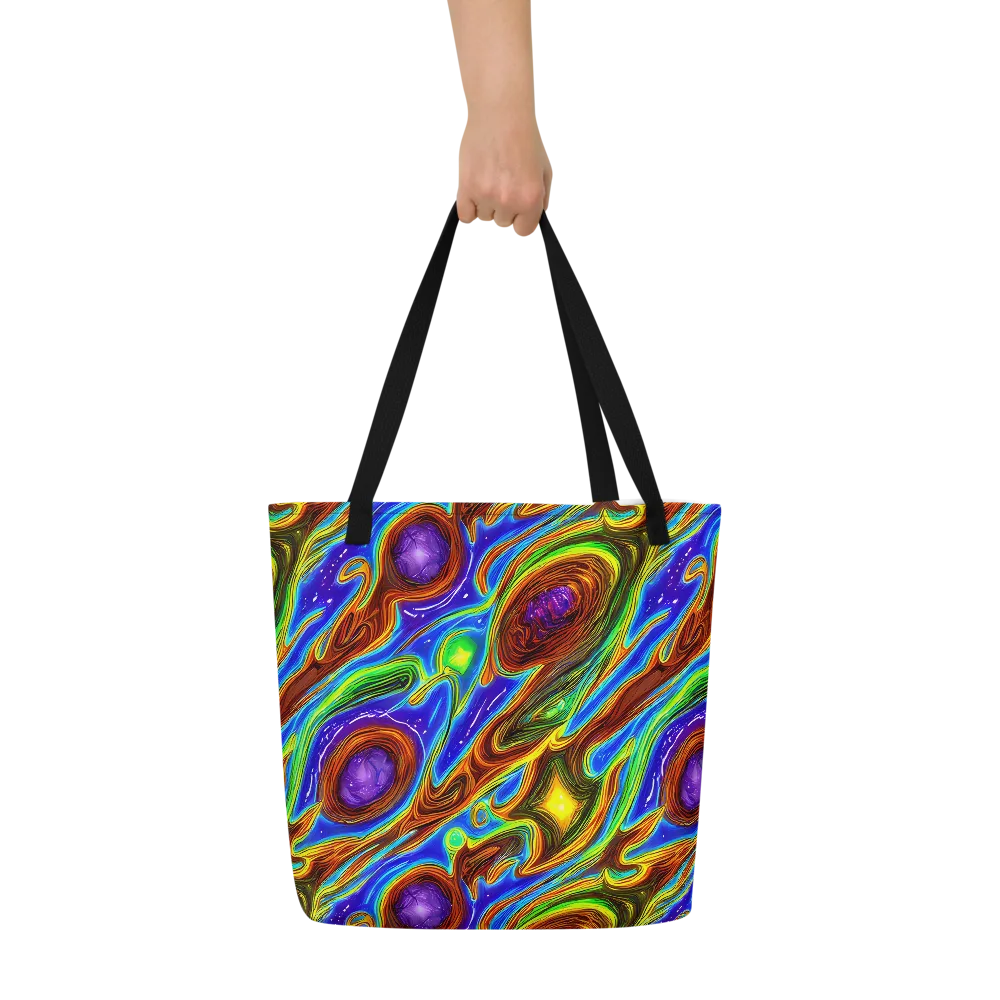 Saturated Orbit on Large Tote Bag W/ Pocket — Front