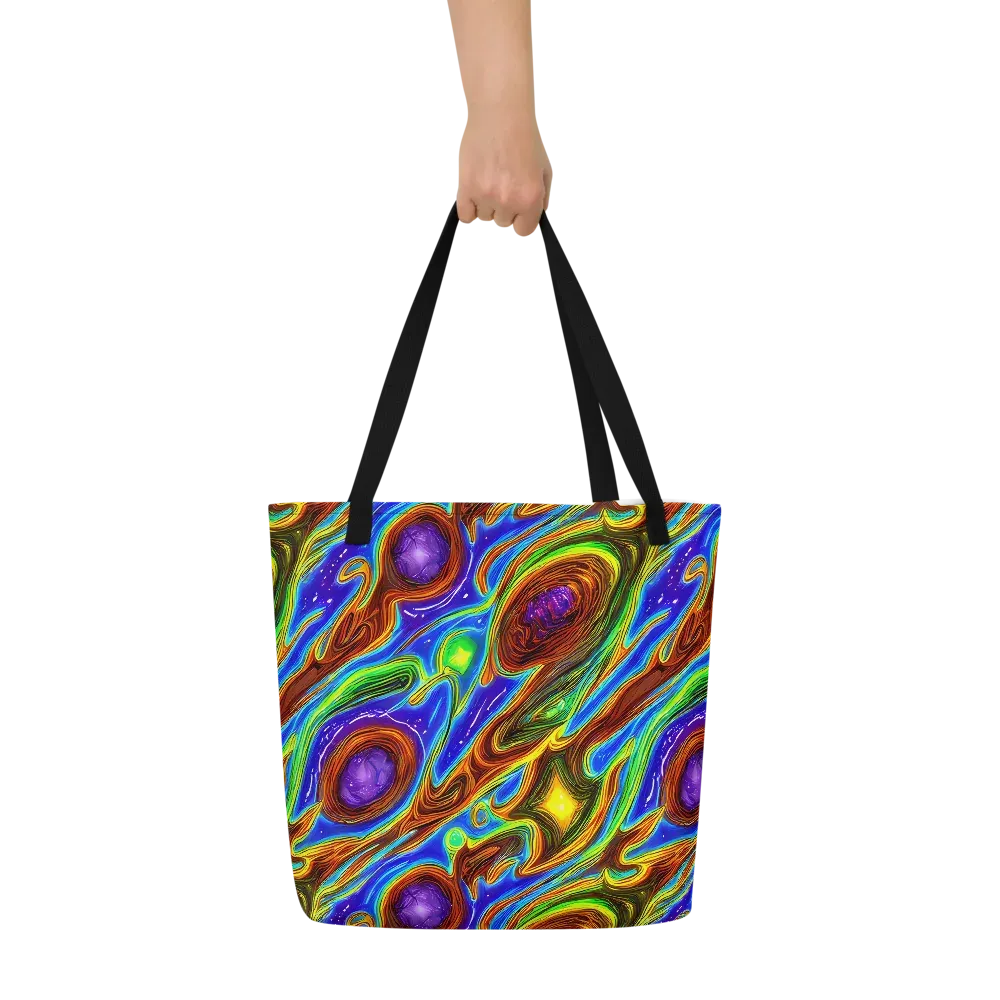 Saturated Orbit on Large Tote Bag W/ Pocket — Front