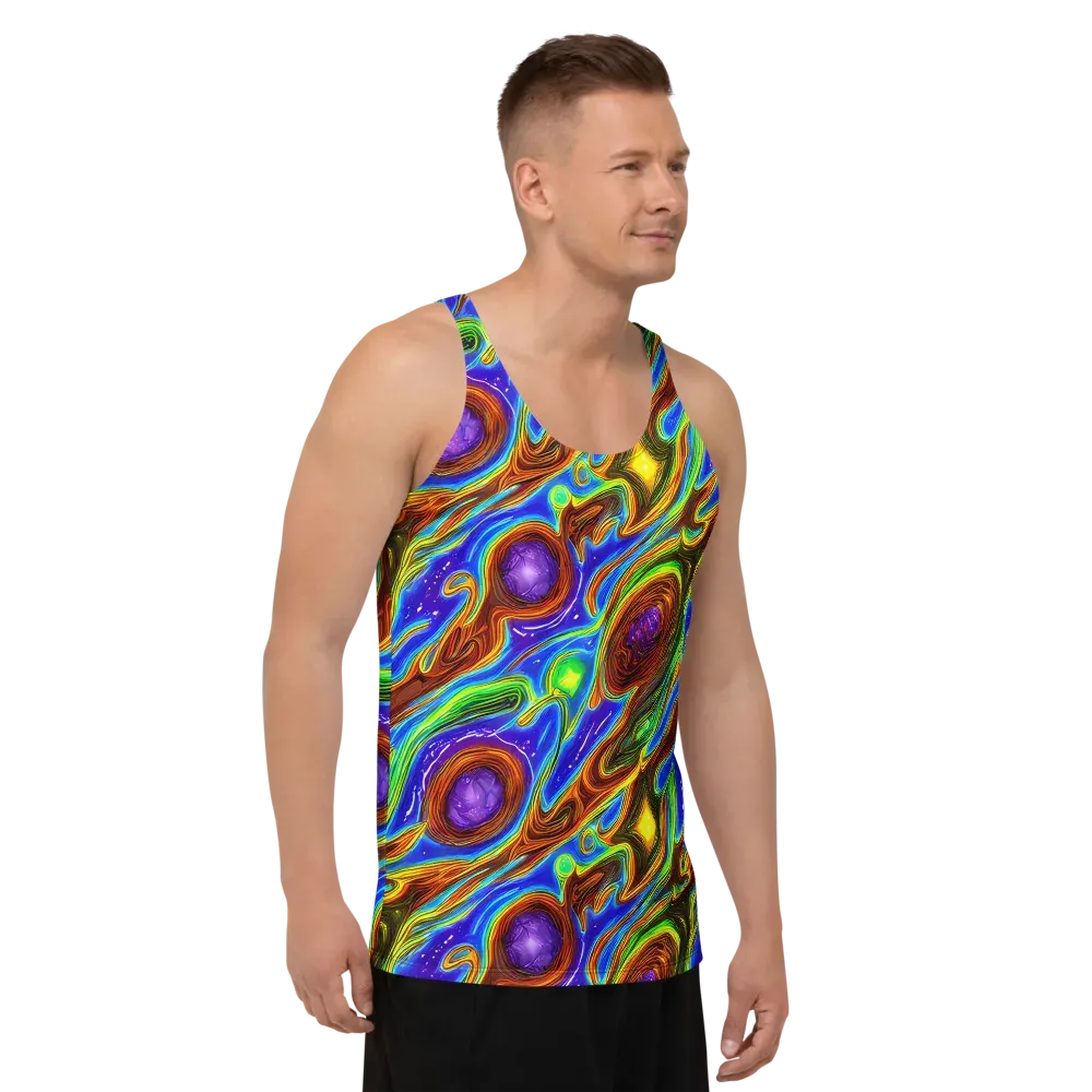 Saturated Orbit on Men's Tank Top — Right Front