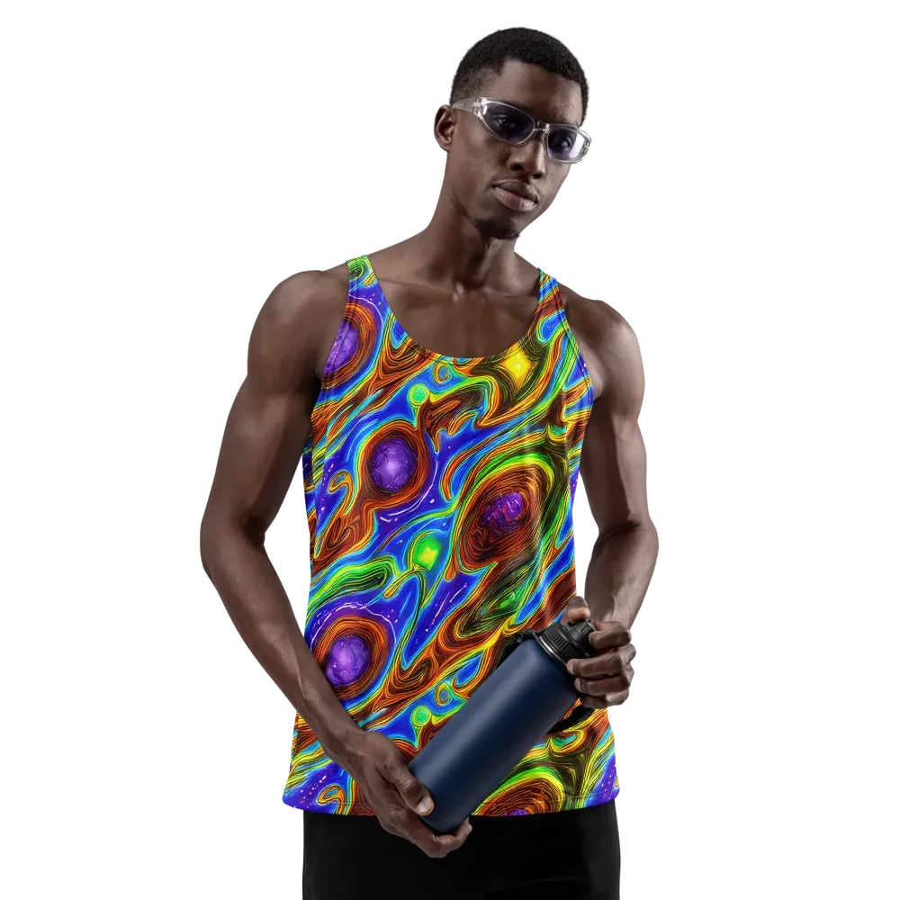 Saturated Orbit on Men's Tank Top — Front