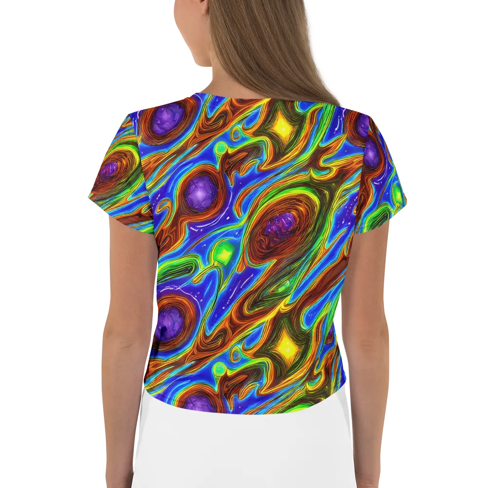 Saturated Orbit on Crop Tee — Back