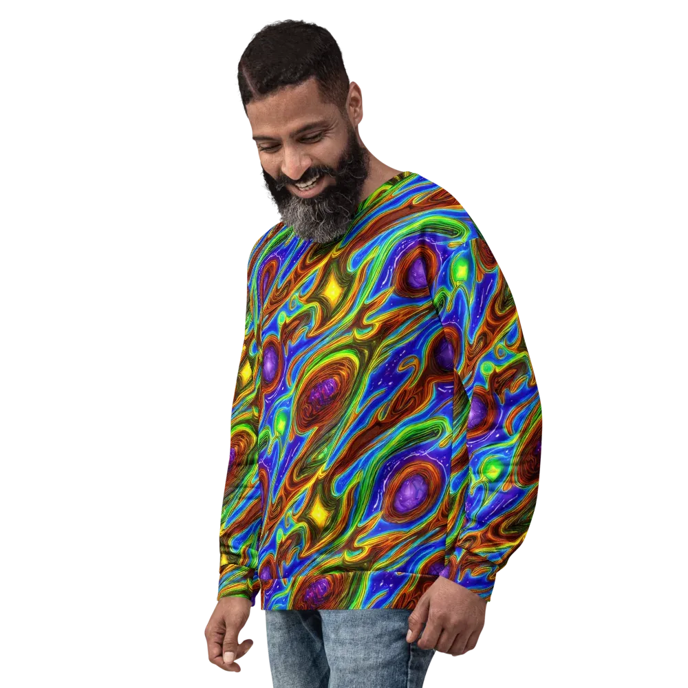 Saturated Orbit on Sweatshirt — Left Front
