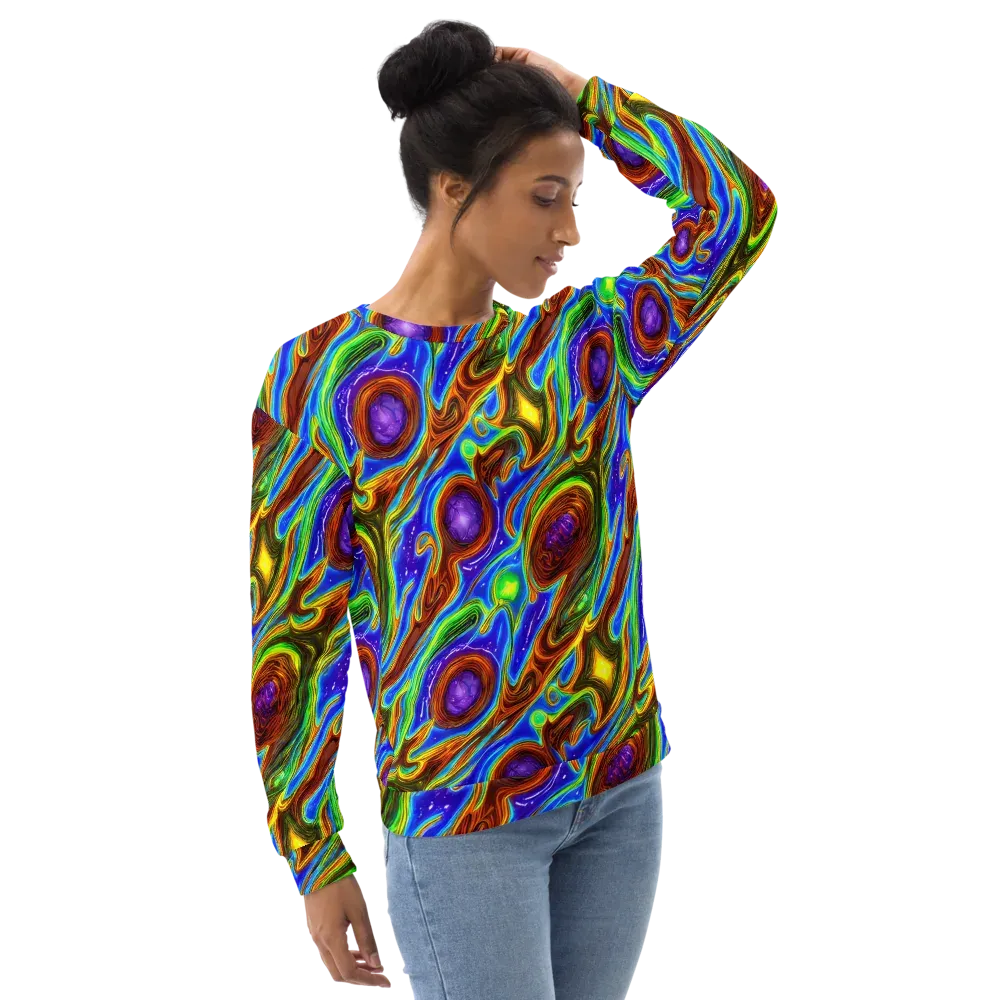 Saturated Orbit on Sweatshirt — Right Front