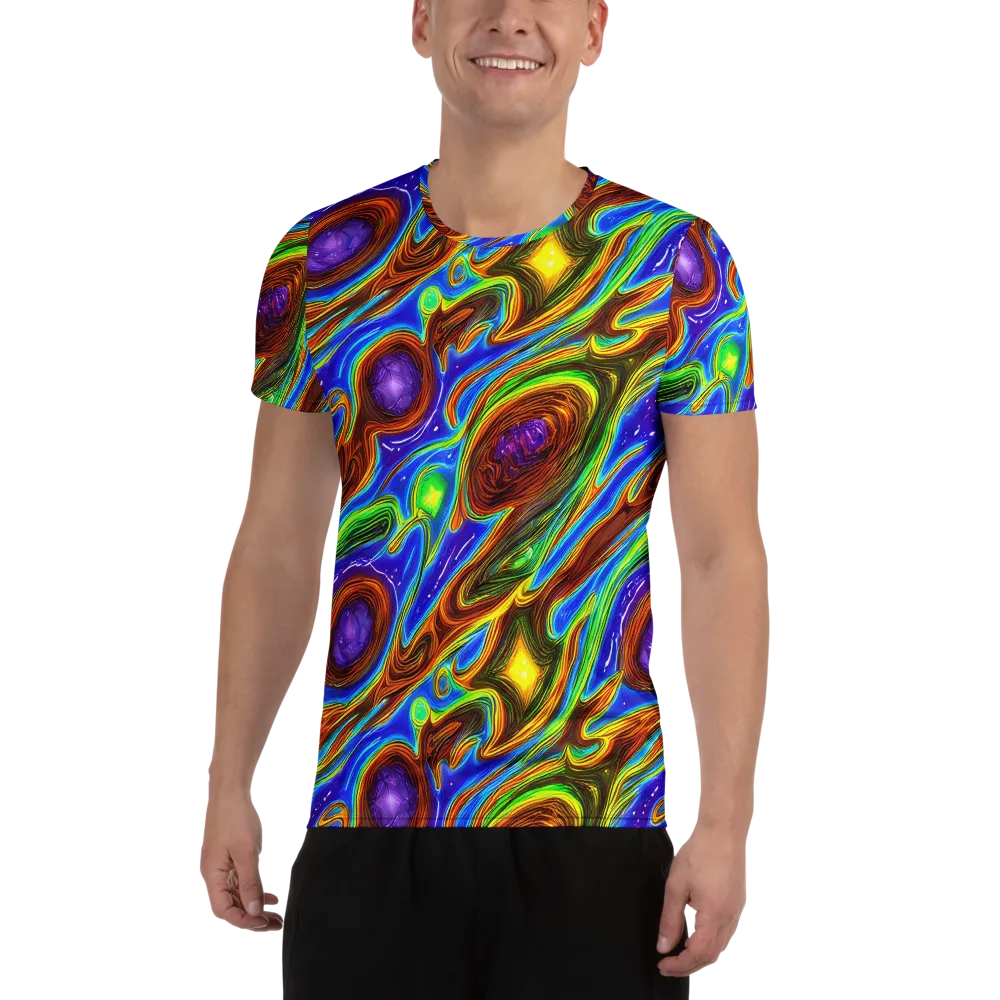 Saturated Orbit on Men's Athletic T-Shirt — Front