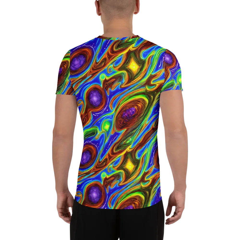Saturated Orbit on Men's Athletic T-Shirt — Back