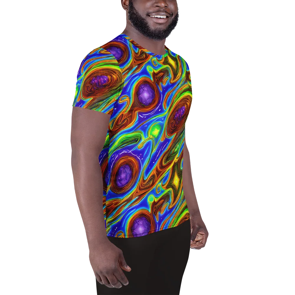 Saturated Orbit on Men's Athletic T-Shirt — Right