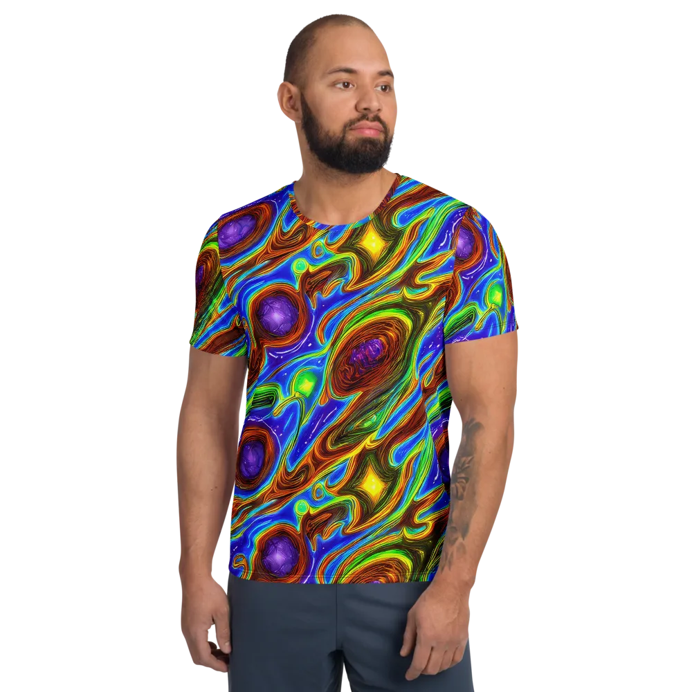 Saturated Orbit on Men's Athletic T-Shirt — Front