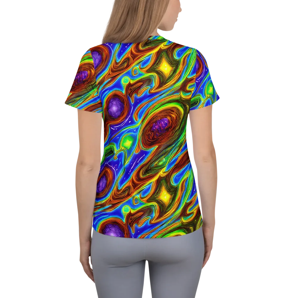 Saturated Orbit on Women's Athletic T-Shirt — Back