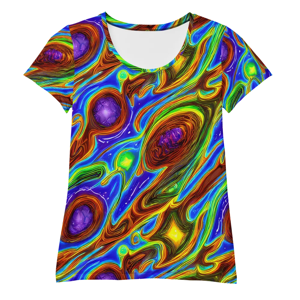 Saturated Orbit on Women's Athletic T-Shirt — Front