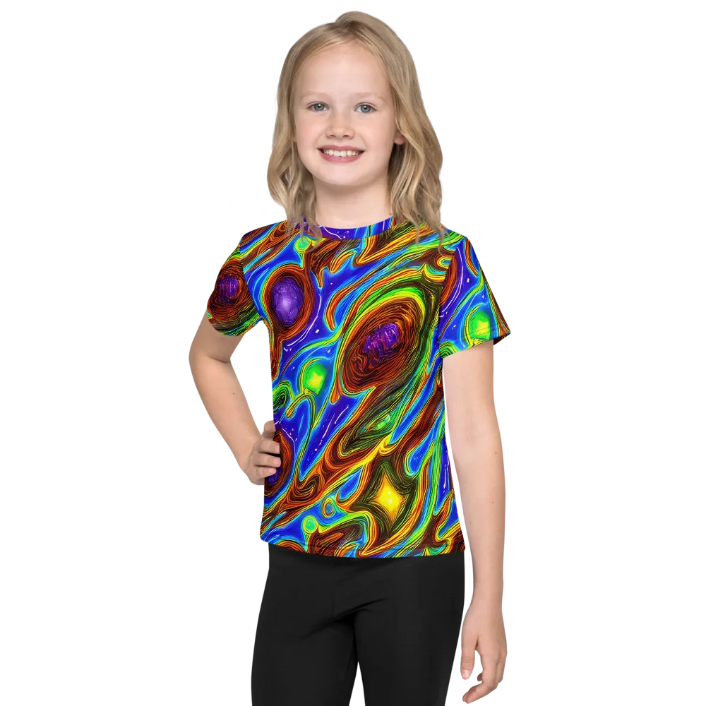 Saturated Orbit on Kids Crew Neck T-Shirt — Front