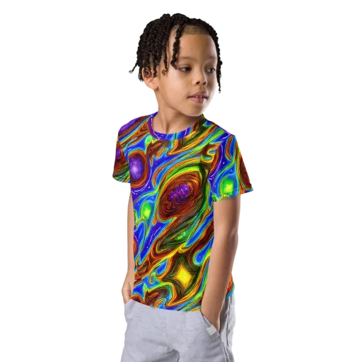 Saturated Orbit on a Kids Crew Neck T-Shirt