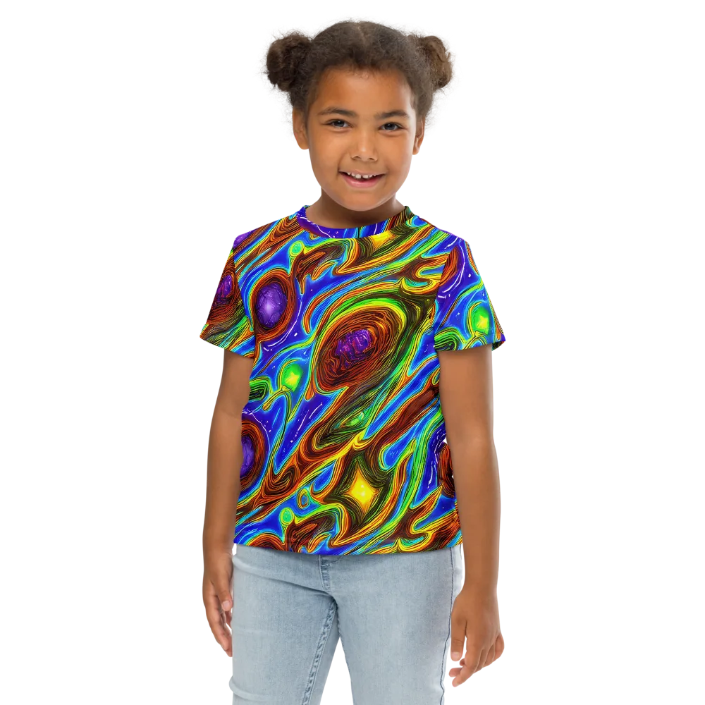 Saturated Orbit on Kids Crew Neck T-Shirt — Front