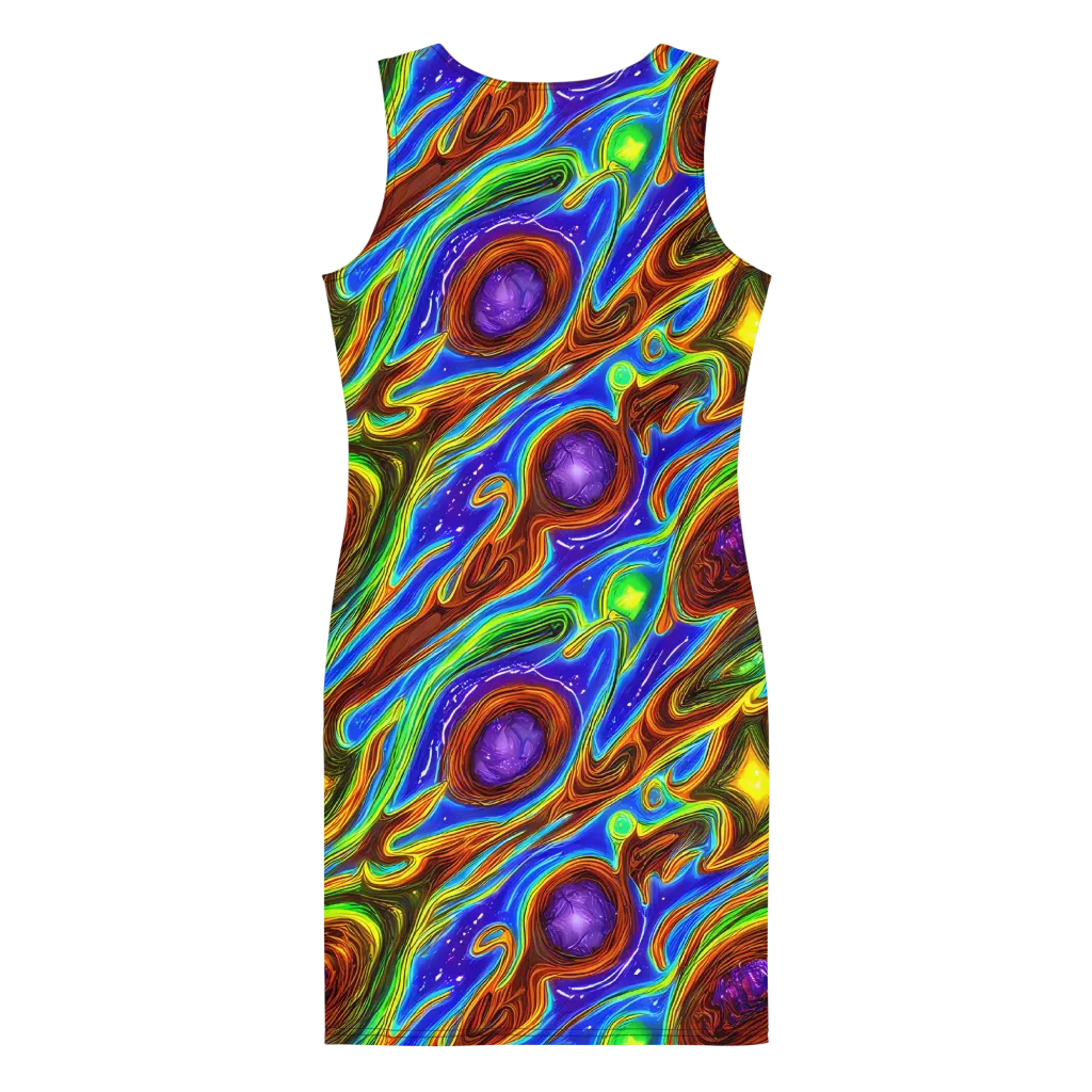 Saturated Orbit on Bodycon Dress — Back