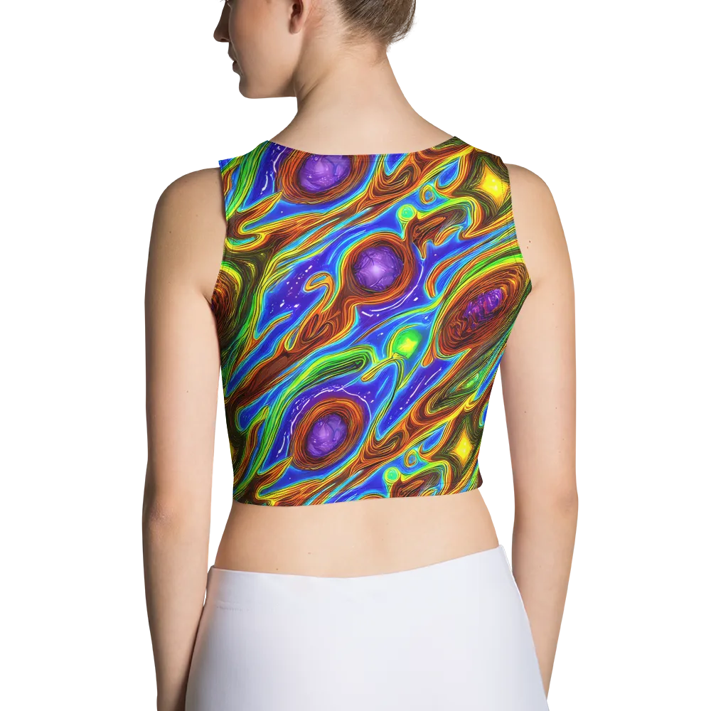 Saturated Orbit on Crop Top — Back