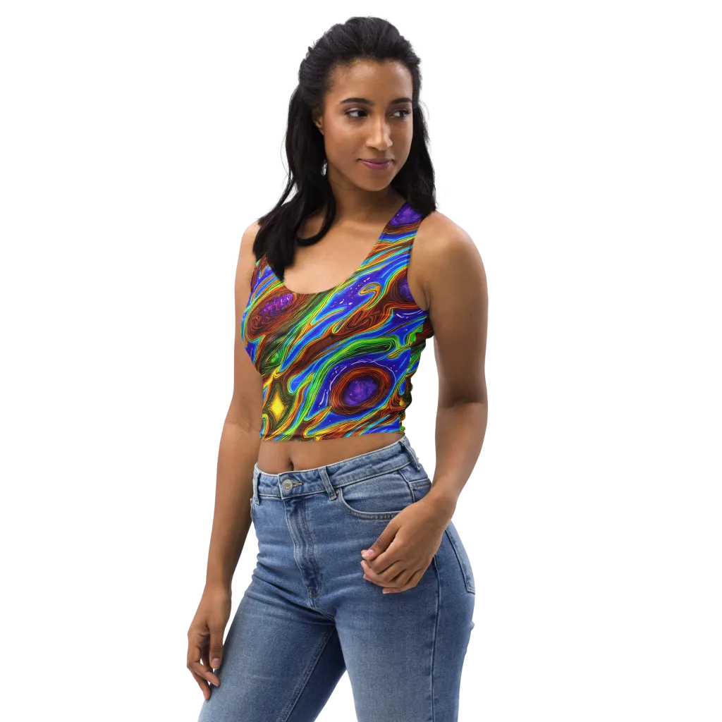 Saturated Orbit on Crop Top — Left Front