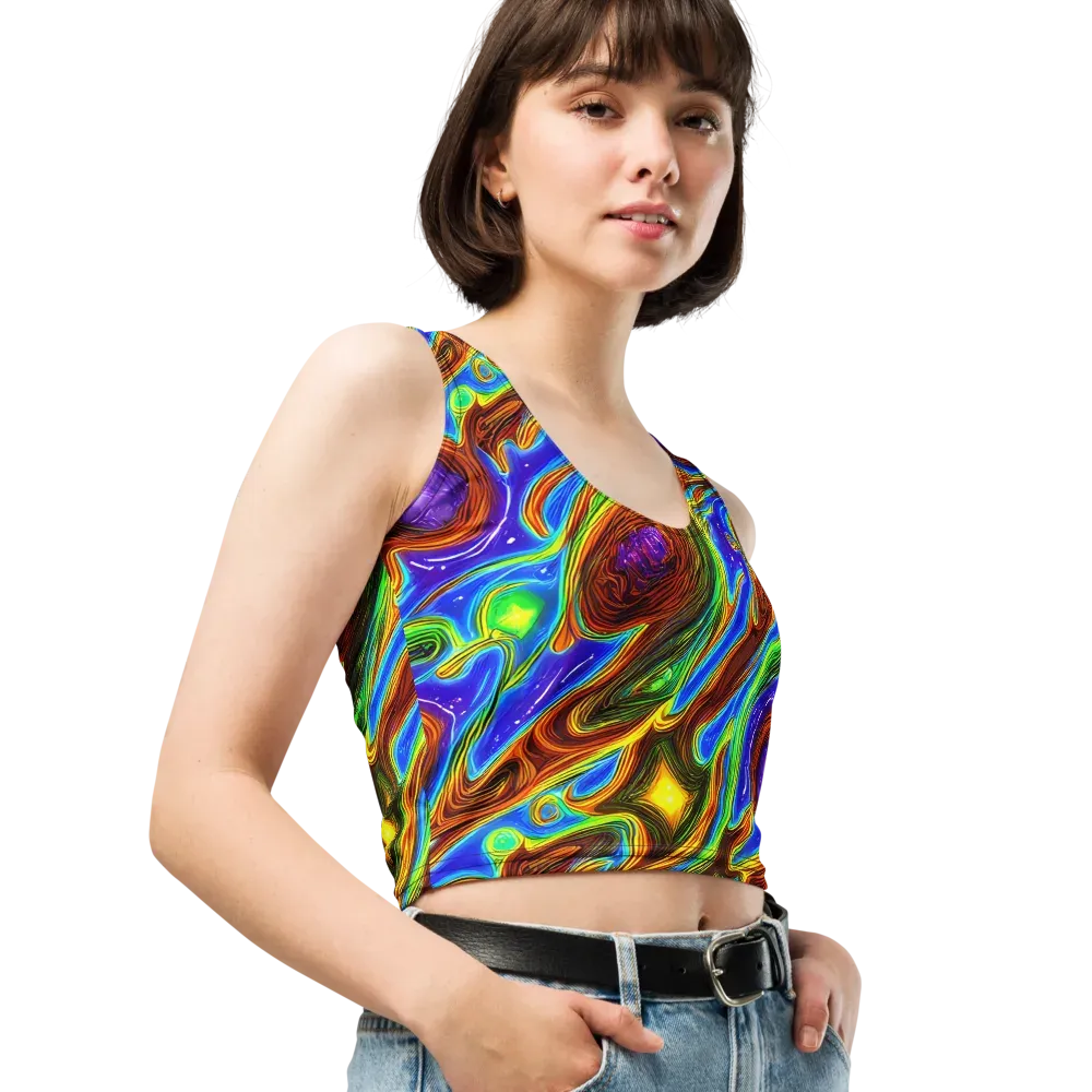 Saturated Orbit on Crop Top — Right Front
