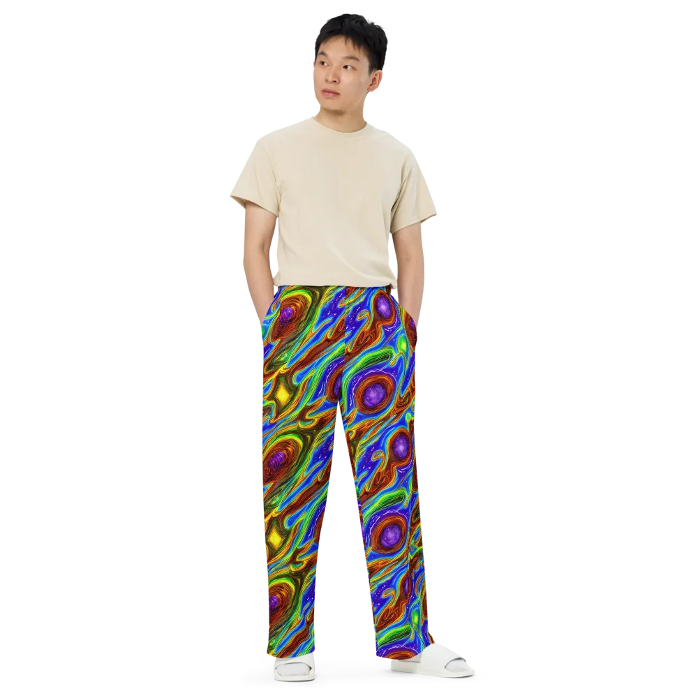Saturated Orbit on Wide-Leg Pants — Front