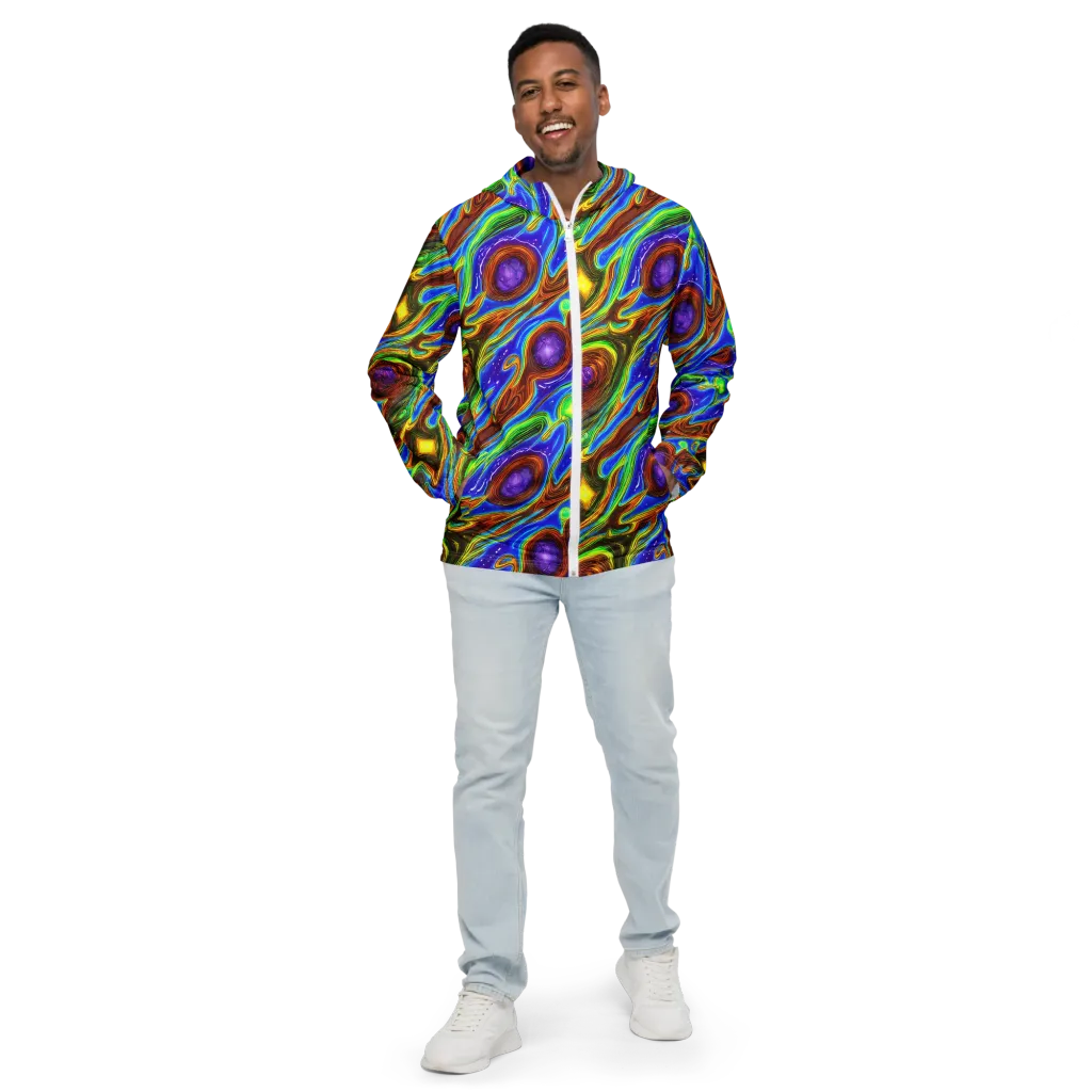 Saturated Orbit on Men's Windbreaker — Front