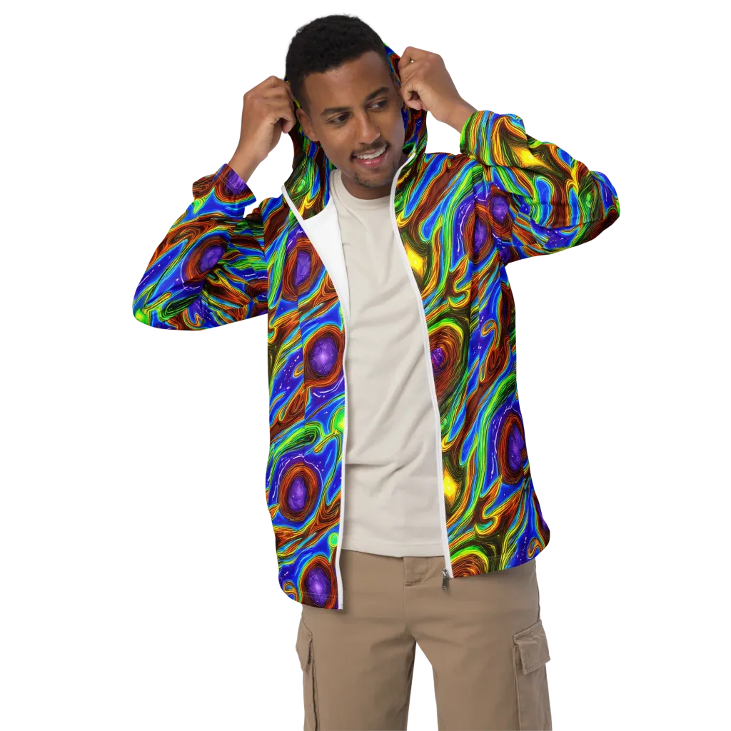 Saturated Orbit on Men's Windbreaker — Front