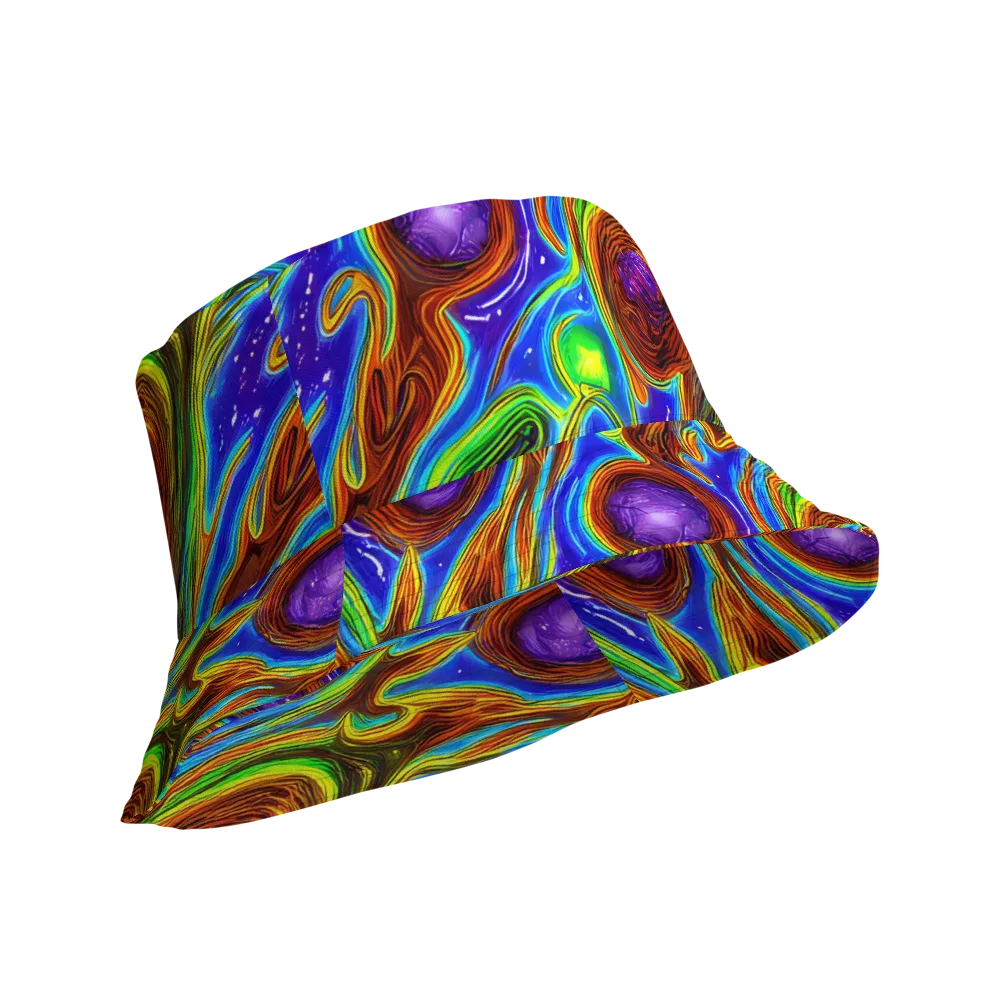 Saturated Orbit on Reversible Bucket Hat — Product details Outside