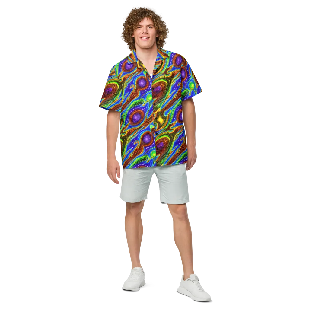 Saturated Orbit on Button Shirt — Front