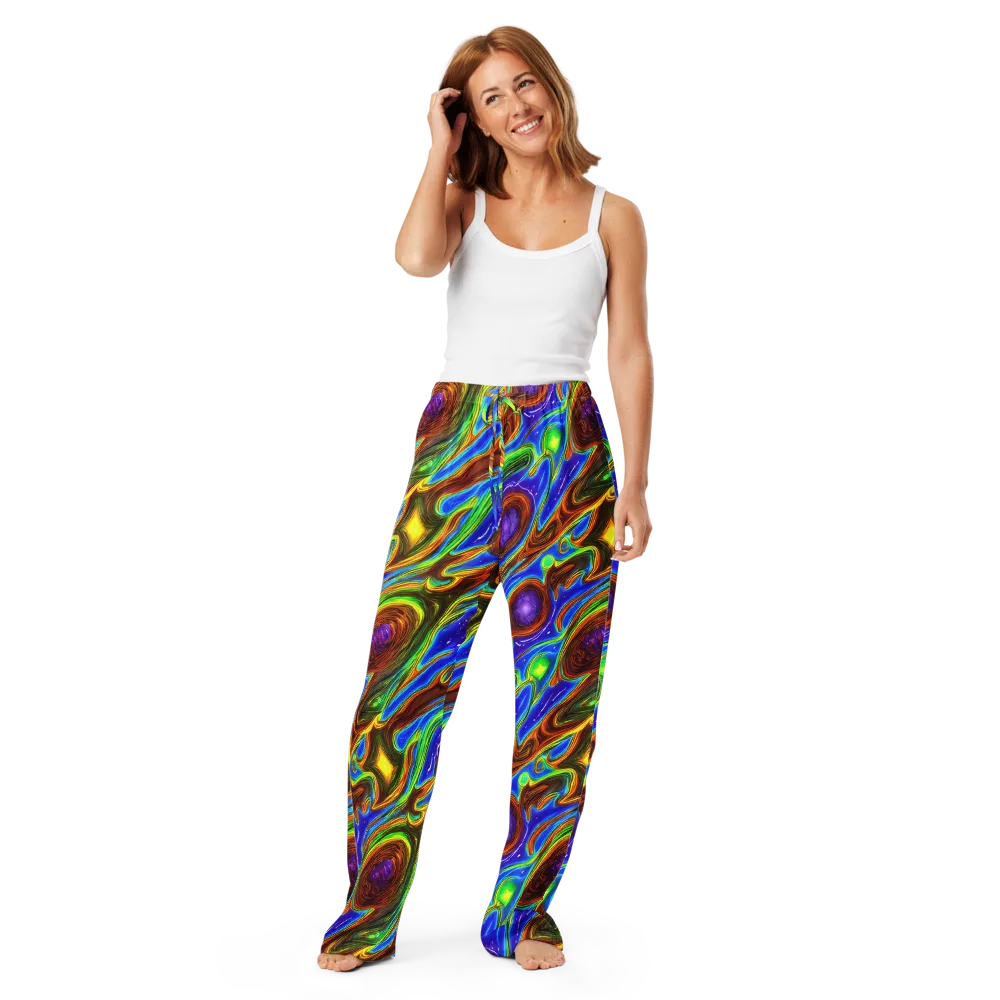 Saturated Orbit on Women's Pajama Pants — Front